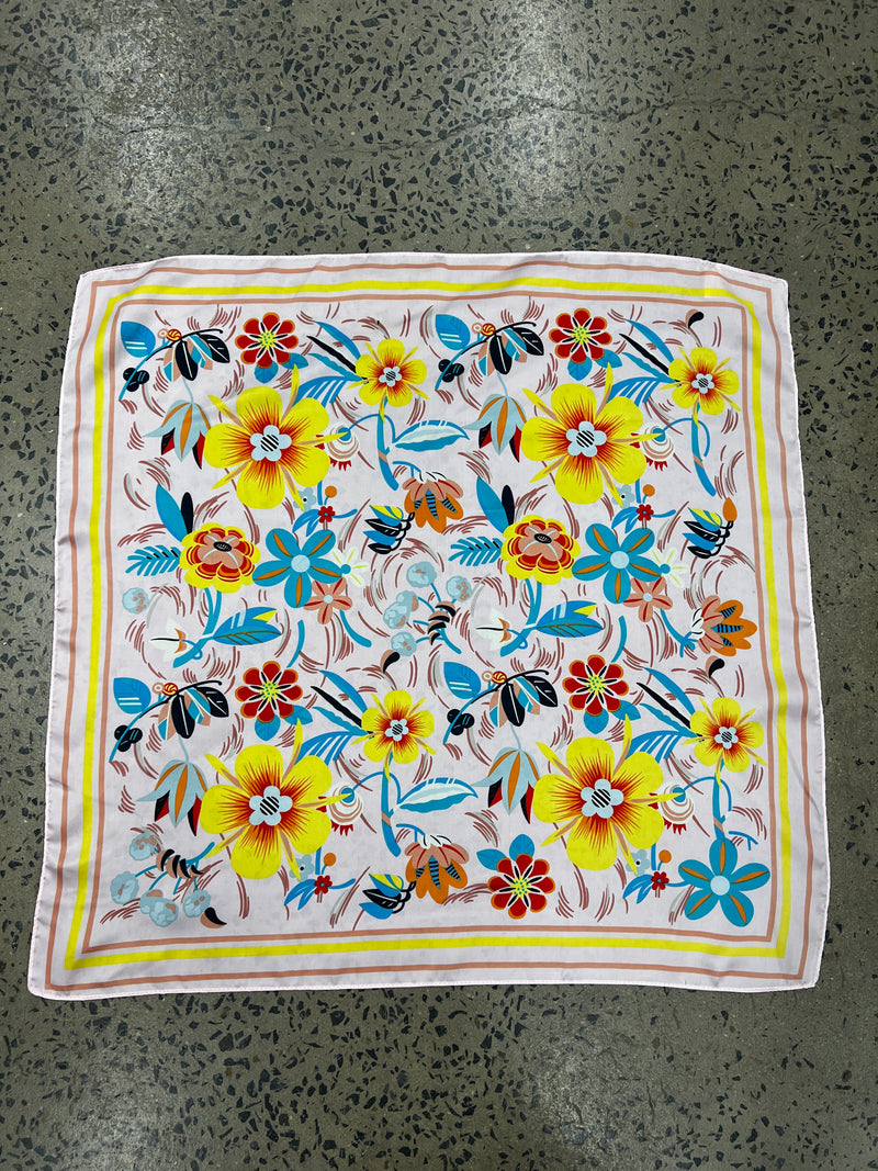 Western Wild Rag - Vibrant Floral (Pink)
