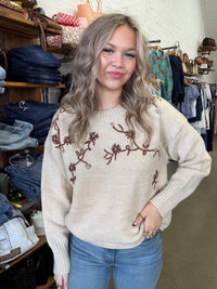 Autumn Bloom Knit - Natural