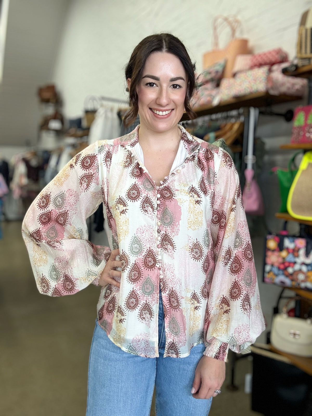 Bloom Top - Pastel Paisley