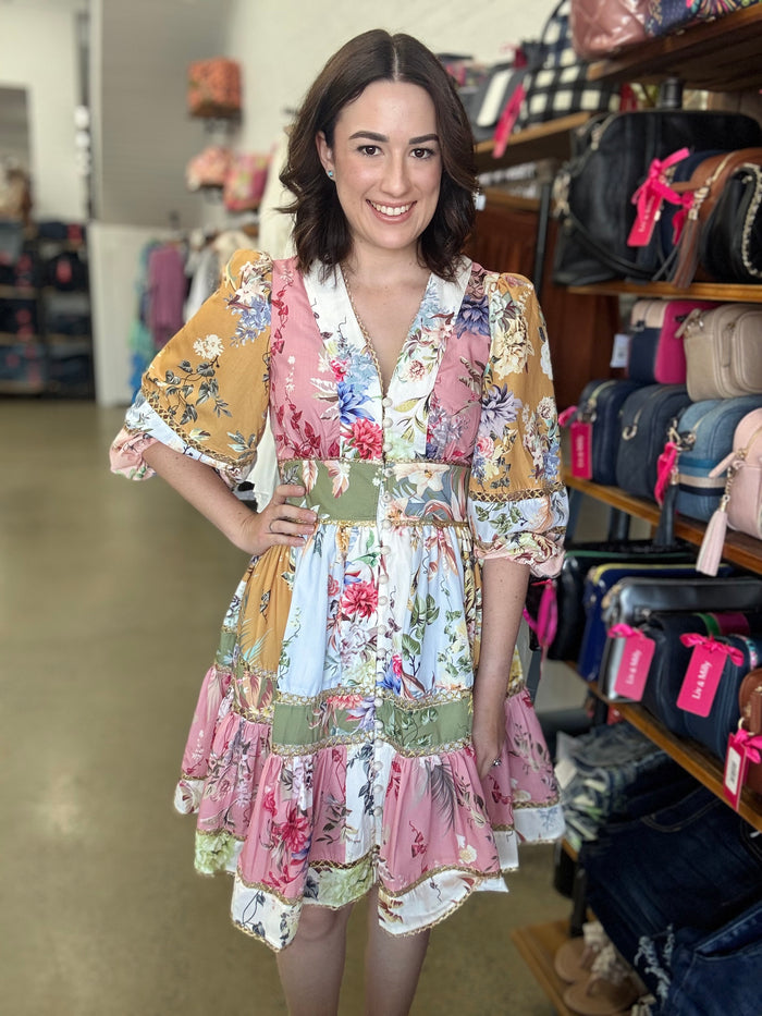 Azalea Dress - Multi-colour Floral