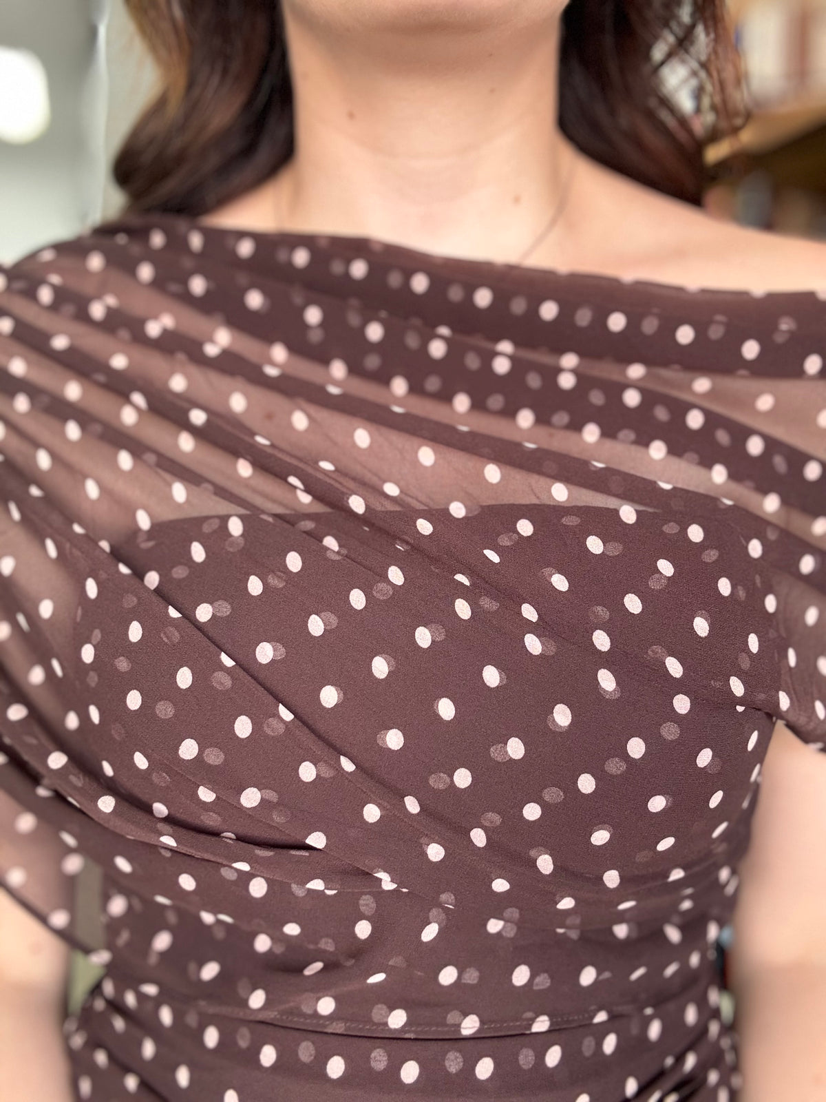 Aspen Maxi Dress - Chocolate Polka Dot