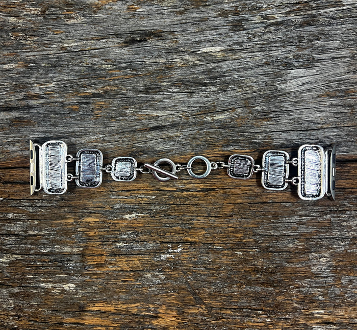 Silver Turquoise Apple Watch Band - Lori