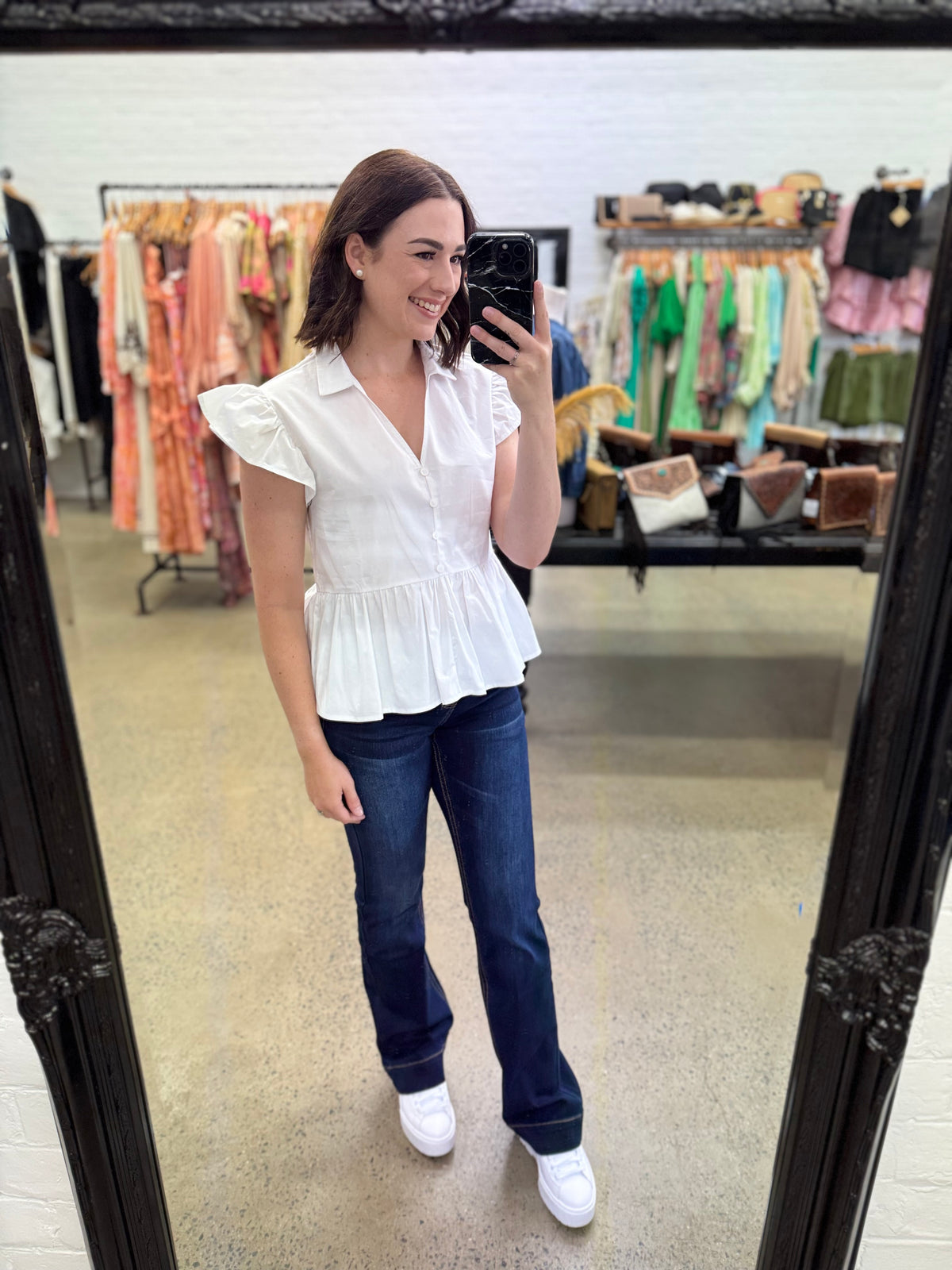 Andie Top - White Frill