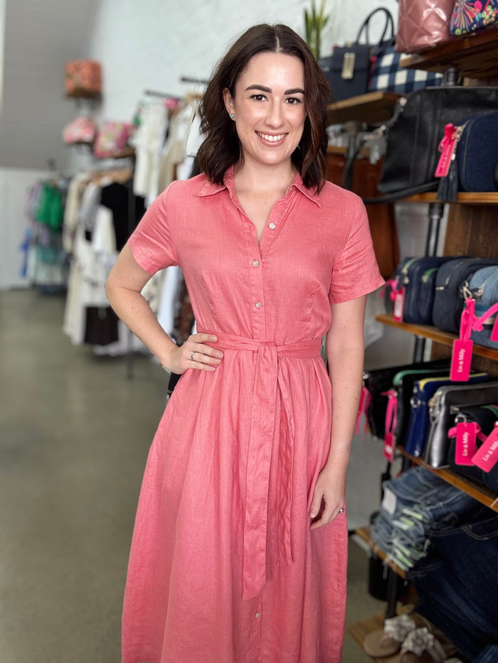 Myra Dress - Deep Rose