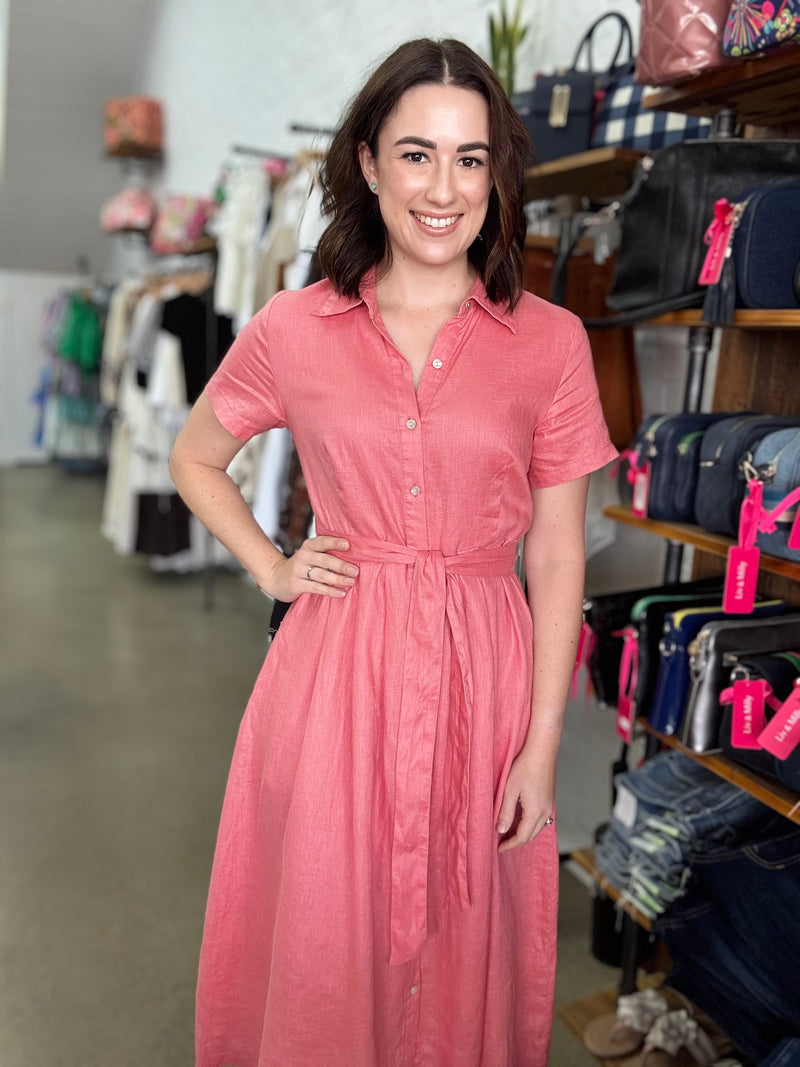 Myra Dress - Deep Rose