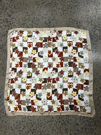 Western Wild Rag - Floral Check (Beige)