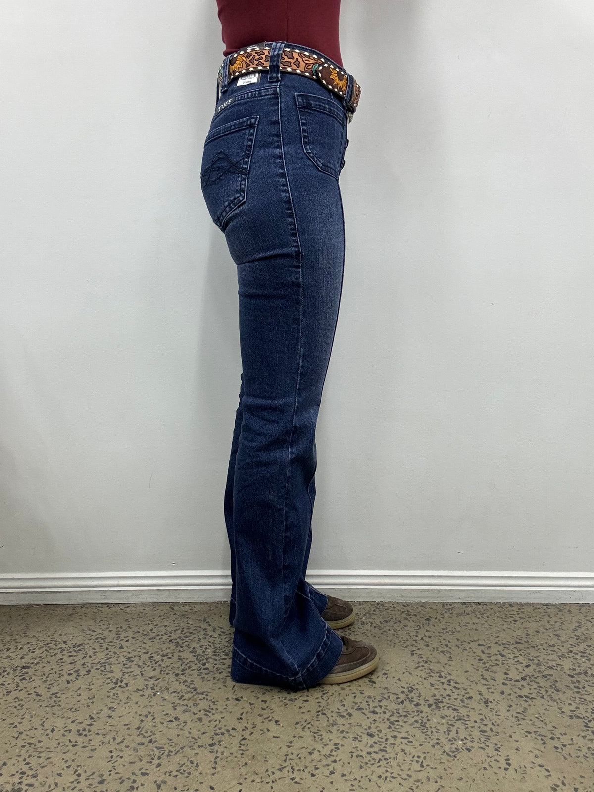 Cowgirl Tuff Jeans - Button Up Dark Trouser