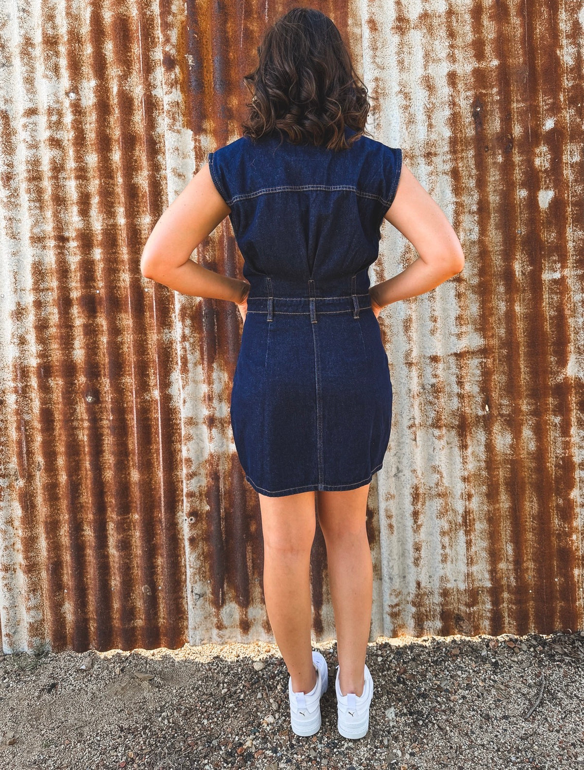 Kennedy Mini Dress - Organic Blue