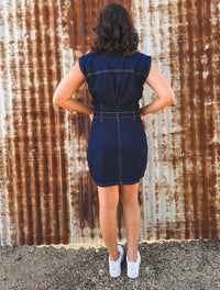 Kennedy Mini Dress - Organic Blue