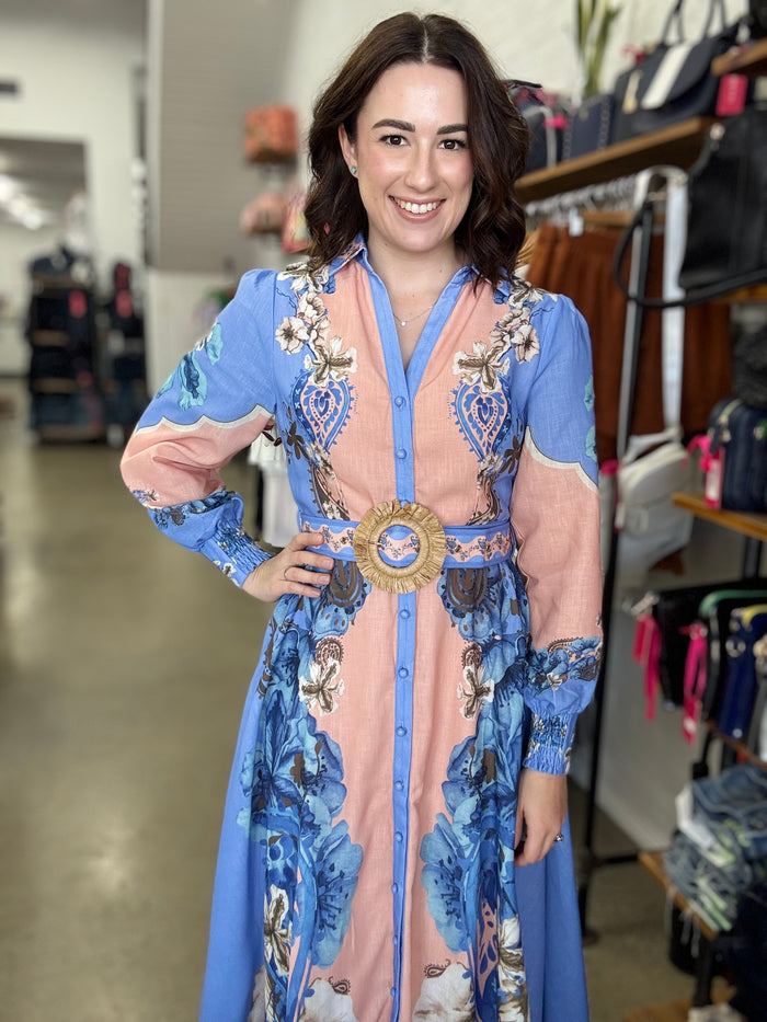 Mabel Maxi Dress - Willow Blue