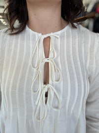 Hudson Top - White Bow