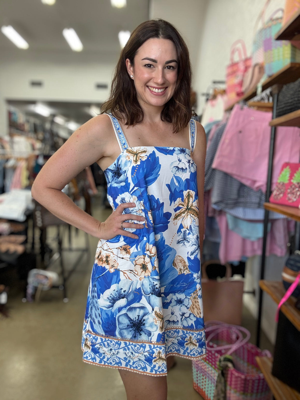 Talula Mini Dress - Blue Floral