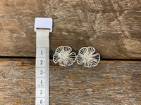 Earrings - Overlapping Silver Petal Swirl Earrings