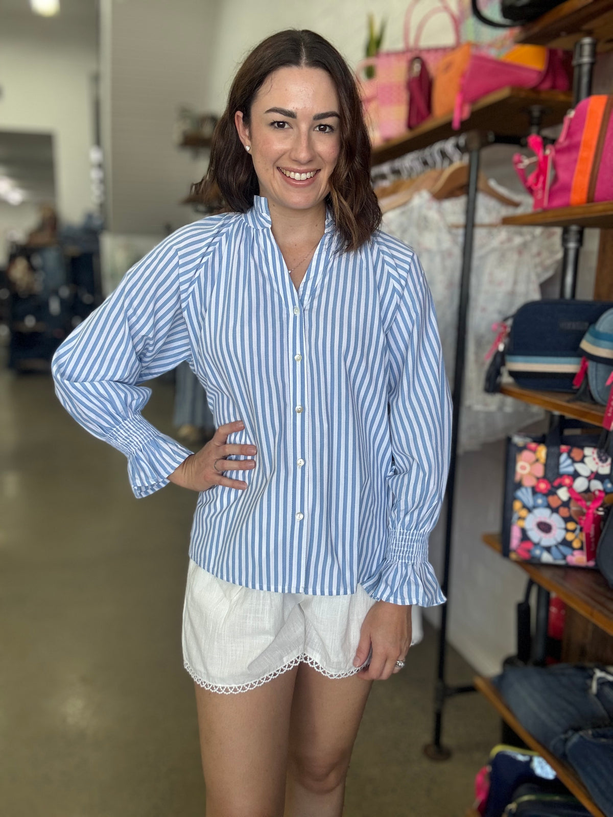 Rylan Top - Blue Stripe