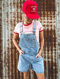 Madison Denim Overalls - Light Blue