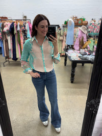 Sky Top - Pastel Pink & Aqua