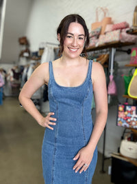 Alexandra Midi Dress - Blue