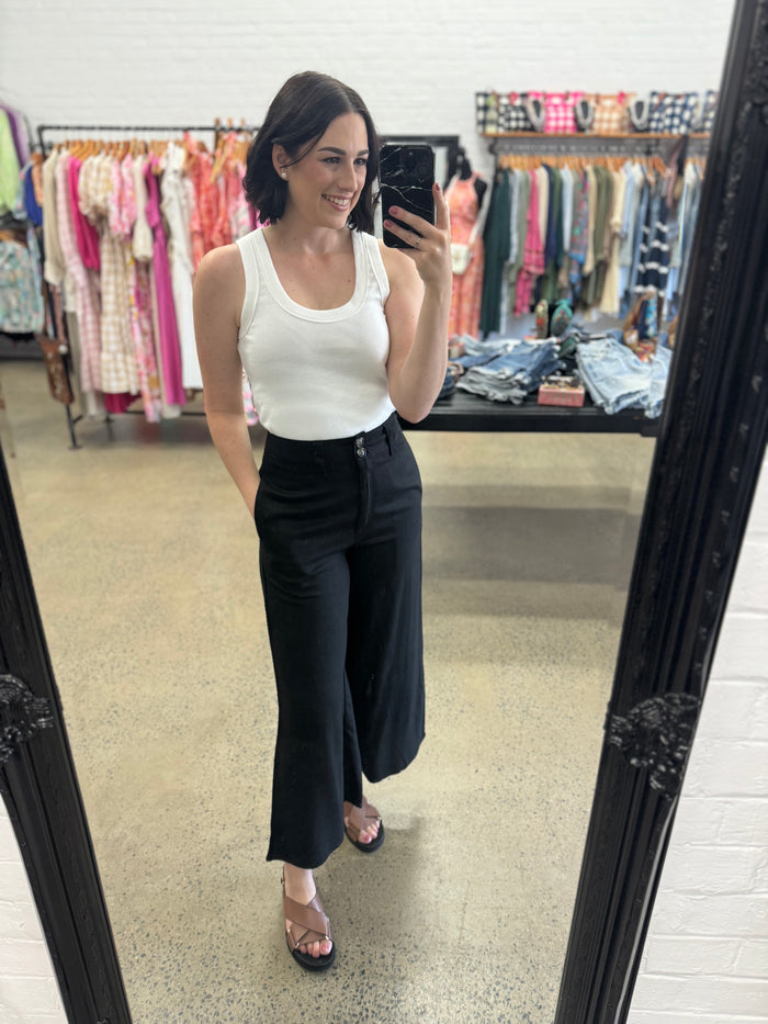 Katelyn Pants - Black High Waisted