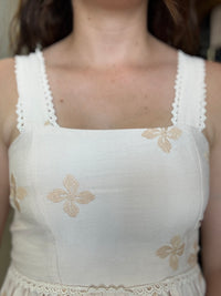 Sally Top - Beige Floral