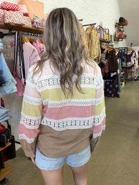 Georgie Top - Contrast Latte Lace
