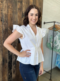 Andie Top - White Frill
