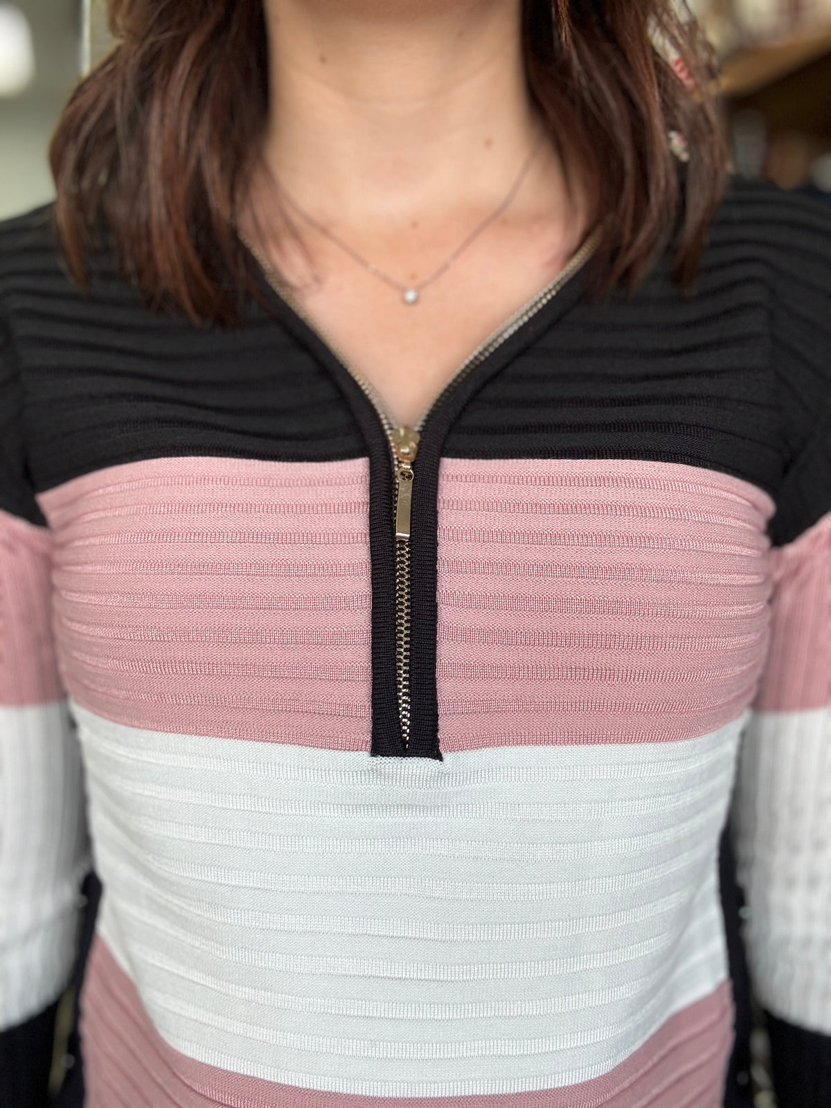 Holland Knit - Black & Pink