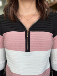 Holland Knit - Black & Pink