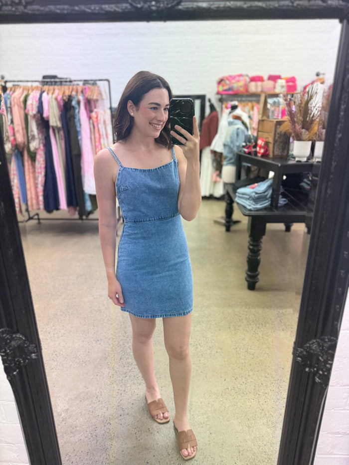 Aster Mini Dress - Denim