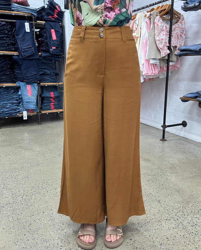 Katelyn Pants - Camel High Waisted