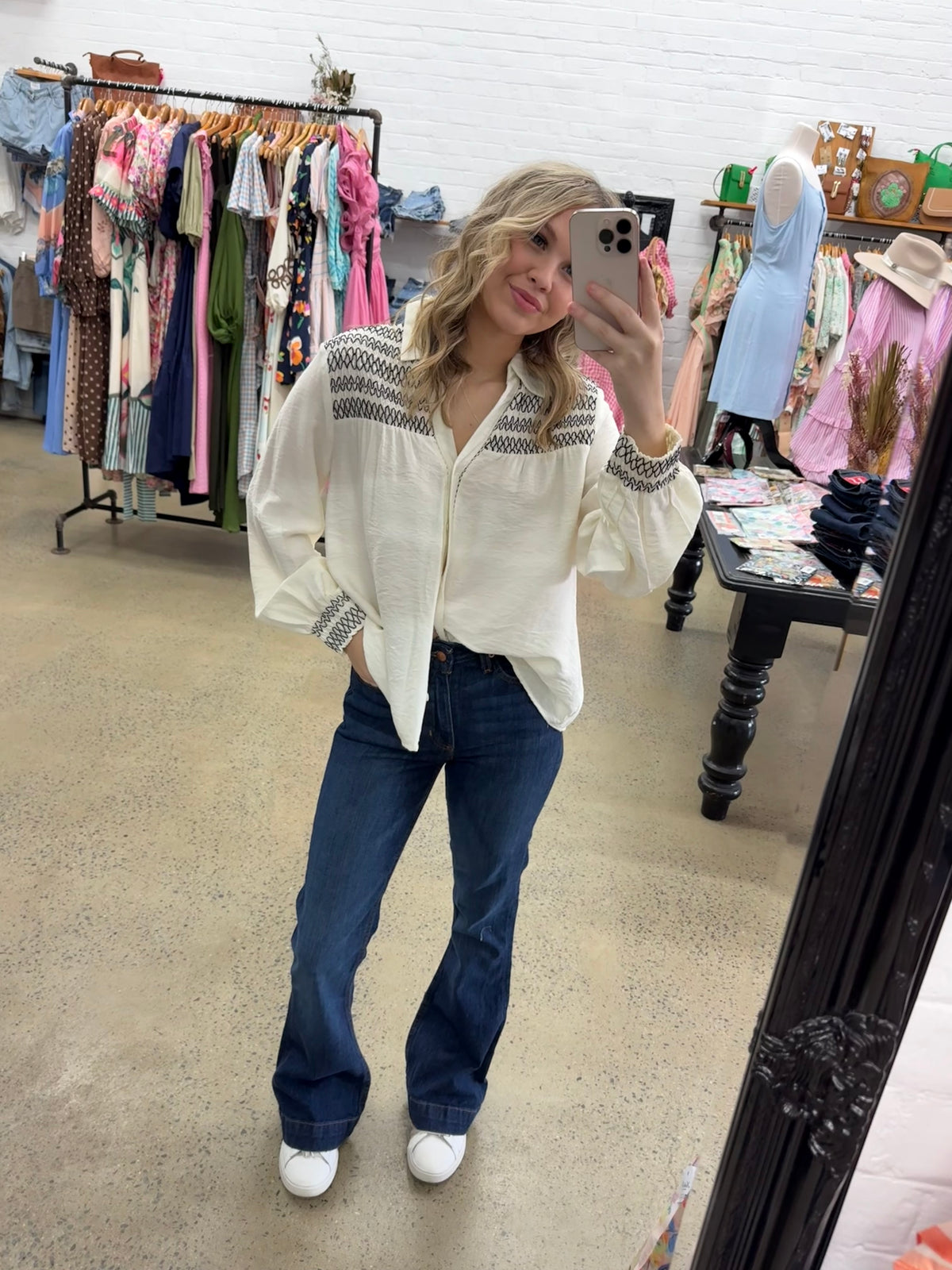 Angie Top - Black and White