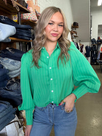 Dolly Top - Green Stripe