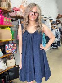 Dylan Mini Dress - Dark Denim
