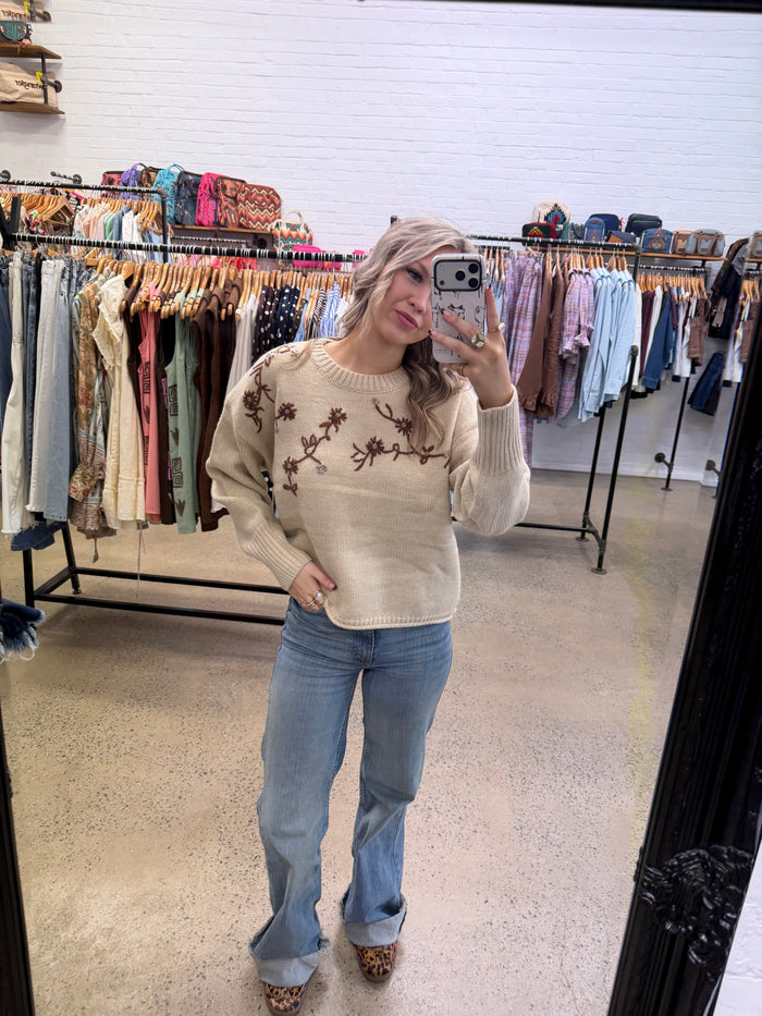 Autumn Bloom Knit - Natural