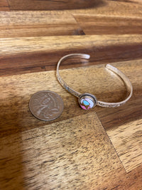 Charlie Cuff - Silver Cotton Candy Turquoise