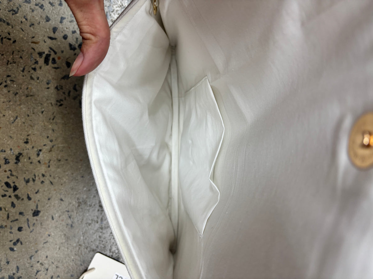 Beaded Clutch - Lemon Stripe