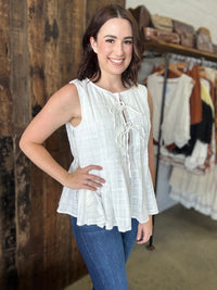 Willow Top - White Bow