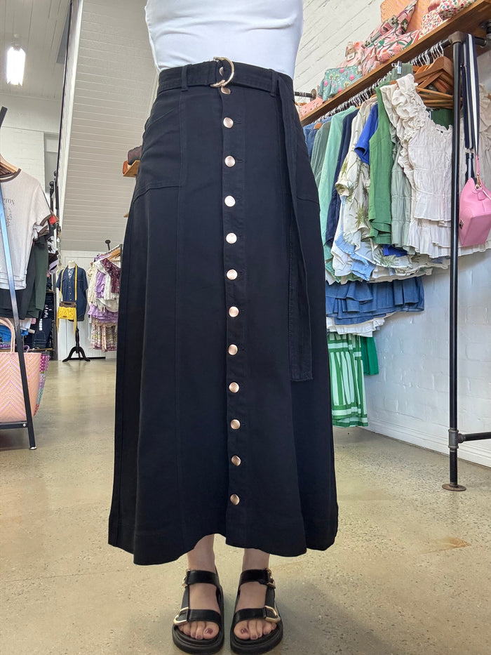 Benny Denim Skirt - Black