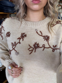 Autumn Bloom Knit - Natural