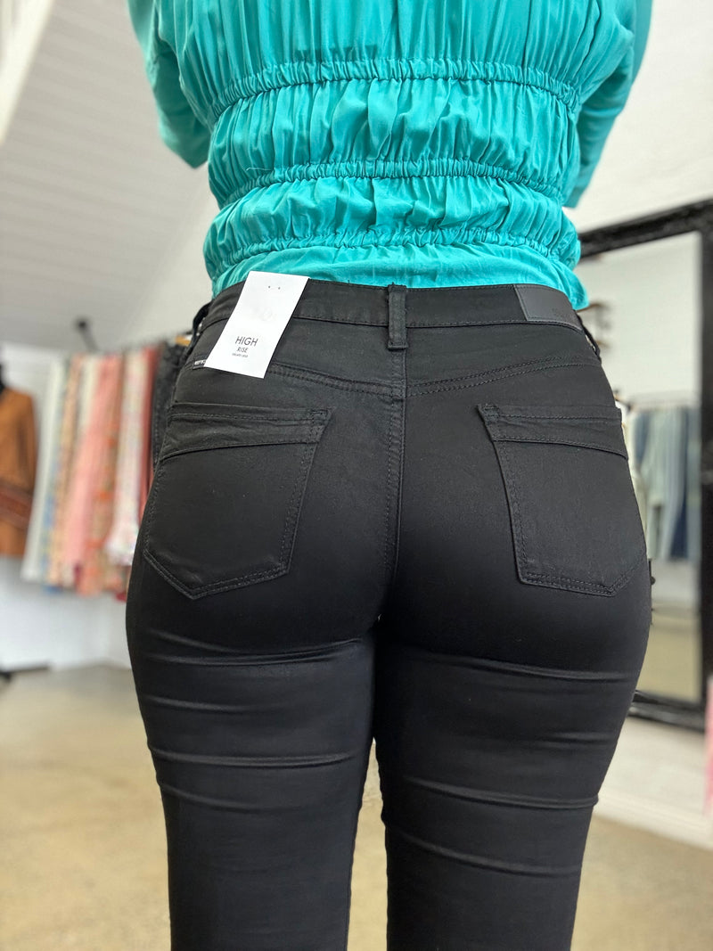 High Rise Skinny Black Jean - Main Image