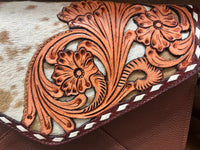 Poppy - Tooled Cowhide Crossbody