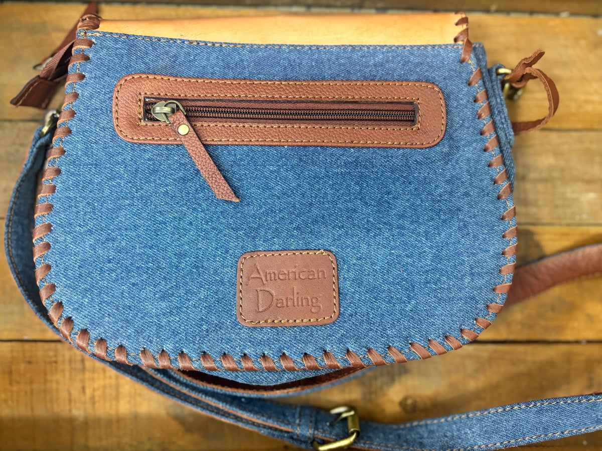 Becca - Tooled Denim Crossbody