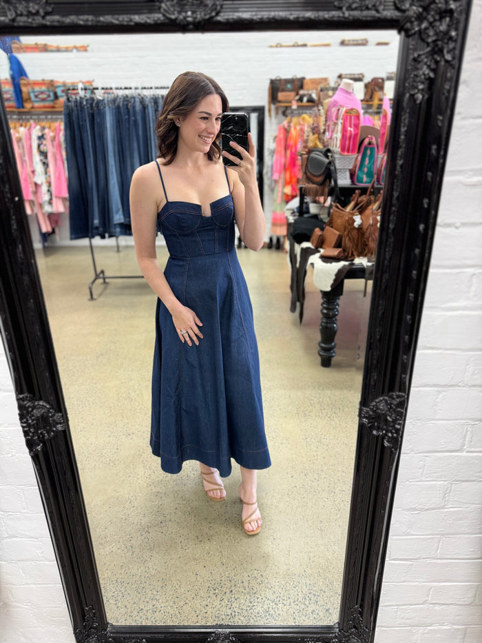 Nadine Maxi Dress - Dark Denim
