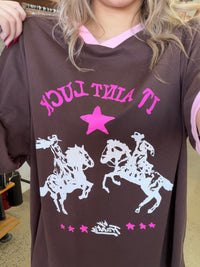 It Ain't Luck Oversized Tee - Chocolate