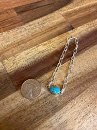 Birdie Bracelet - Silver Turquoise