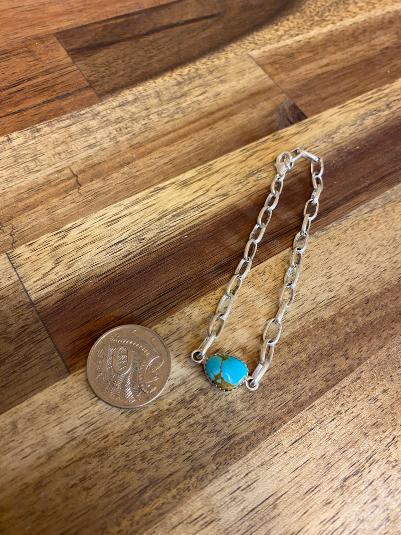 Birdie Bracelet - Silver Turquoise