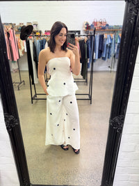 Delilah Set - White & Black Polka Dot