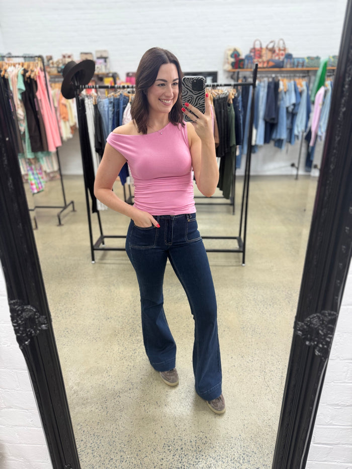 Kylie Off The Shoulder Top - Orchid