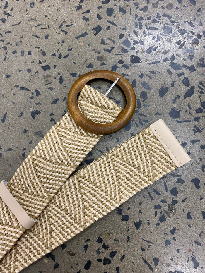 Boutique Belt - Beige & Cream