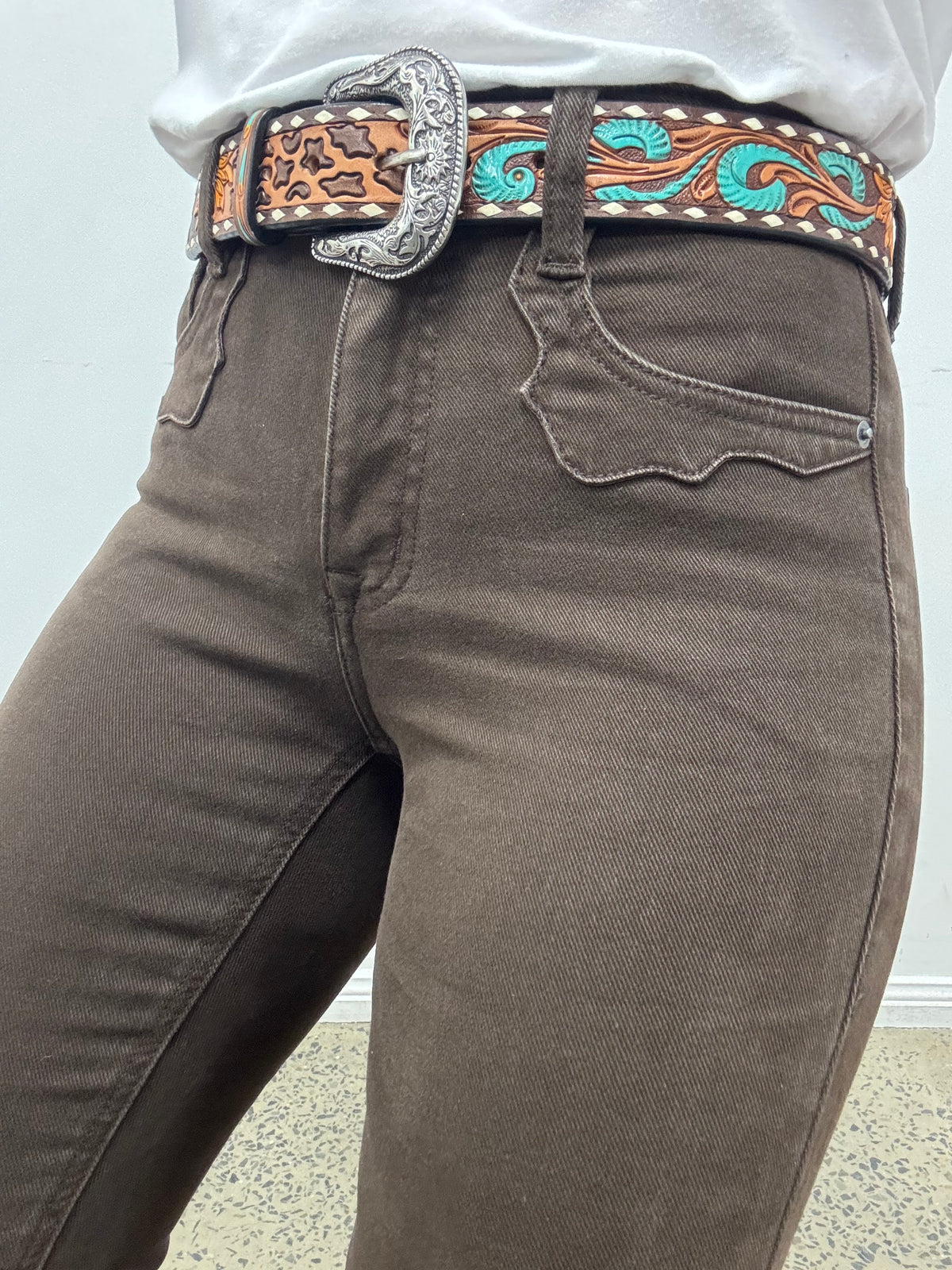 Rock & Roll Cowgirl Jeans - BW1HD07196 - Brown High Rise Bootcut