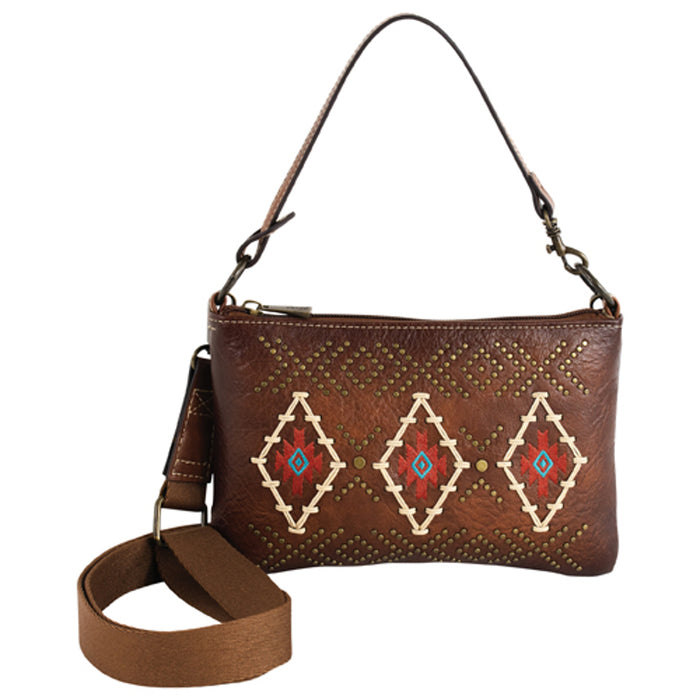 Catchfly Mini Shoulder Bag - Tan With Aztec